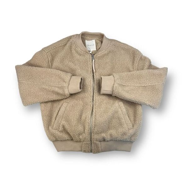 Avec Les Filles Fleece Full Zip Bomber Jacket Size Medium - Picture 1 of 6